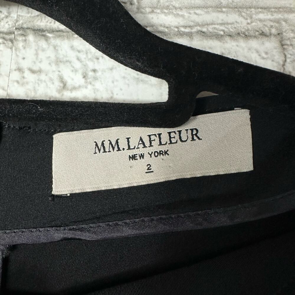 MM Lafleur Dress Sheath Mini Pockets WonderTex Stretch Short Sleeve Black 2 - Picture 3 of 8